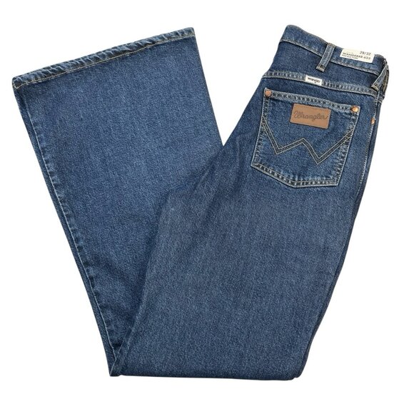 Wrangler Jeans Womnens 29/32 Wanderer High Rise Flare Dark Wash Denim Western - Picture 1 of 12